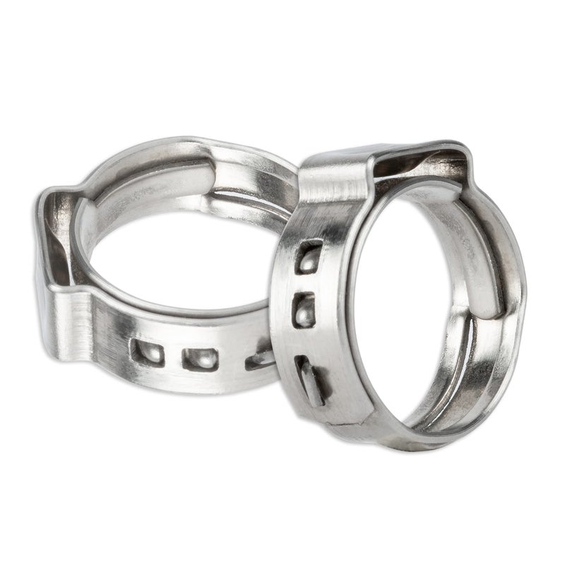 ISPINNER Pex Clamps, 50pcs 1/2 Inch 304 Stainless Steel PEX Cinch Crimp Rings Pinch Clamps for PEX Tubing Pipe Fitting Connections (1/2 Inch) - Image 1